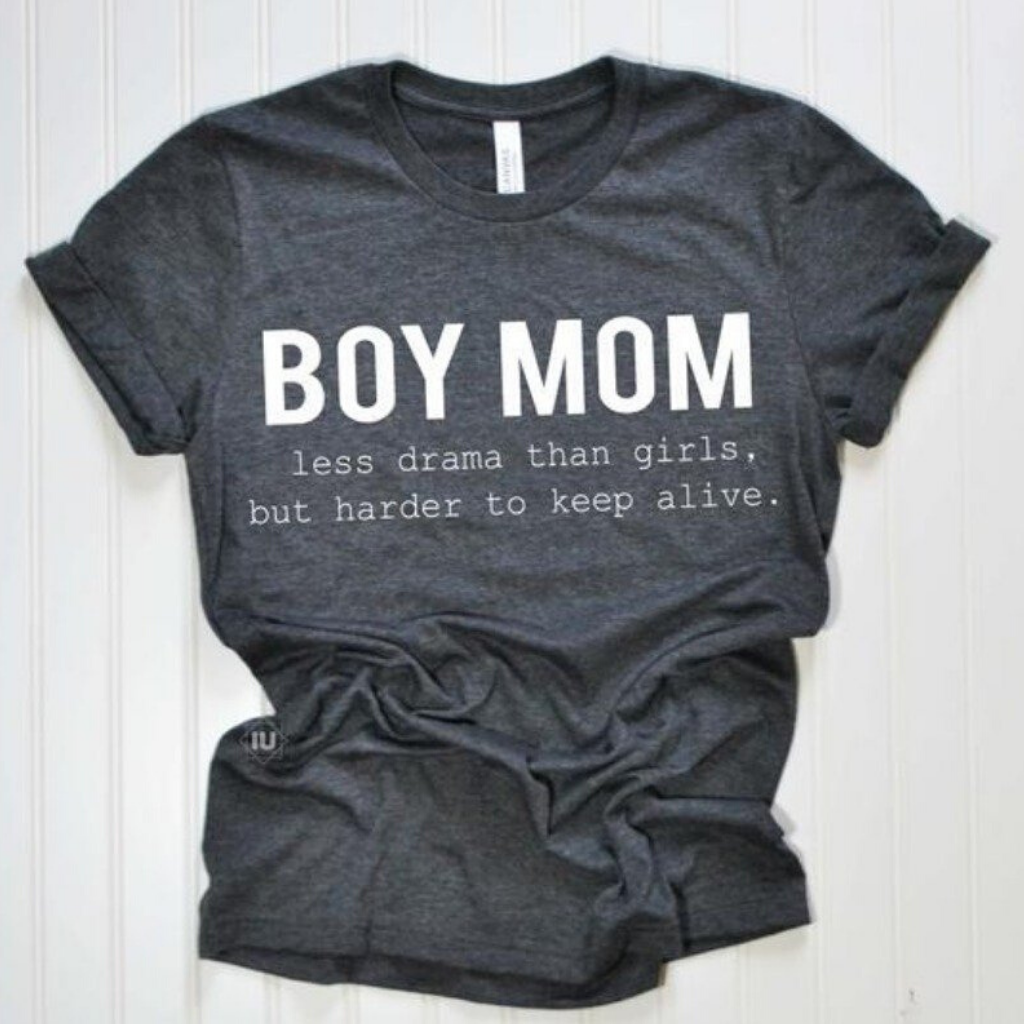Boy Mom Less Drama Graphic Tee Small