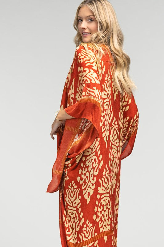 Medellin Rust Boho Kimono