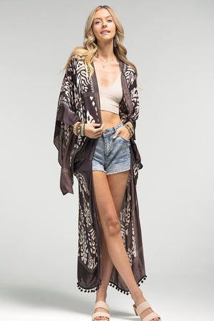 Charcoal Boho Kimono