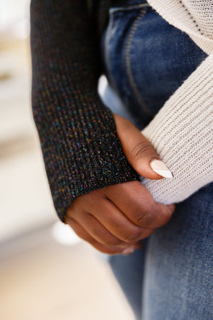 Can't Touch This Sparkle Color Blocked Sweater