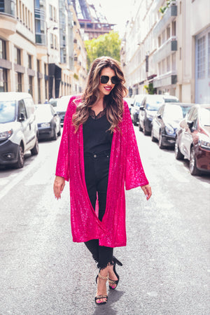 Give Me Sparkle Sequin Kimono In Assorted Colors