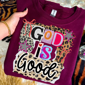 God is Good Animal Print Graphic Tee and Sweatshirt