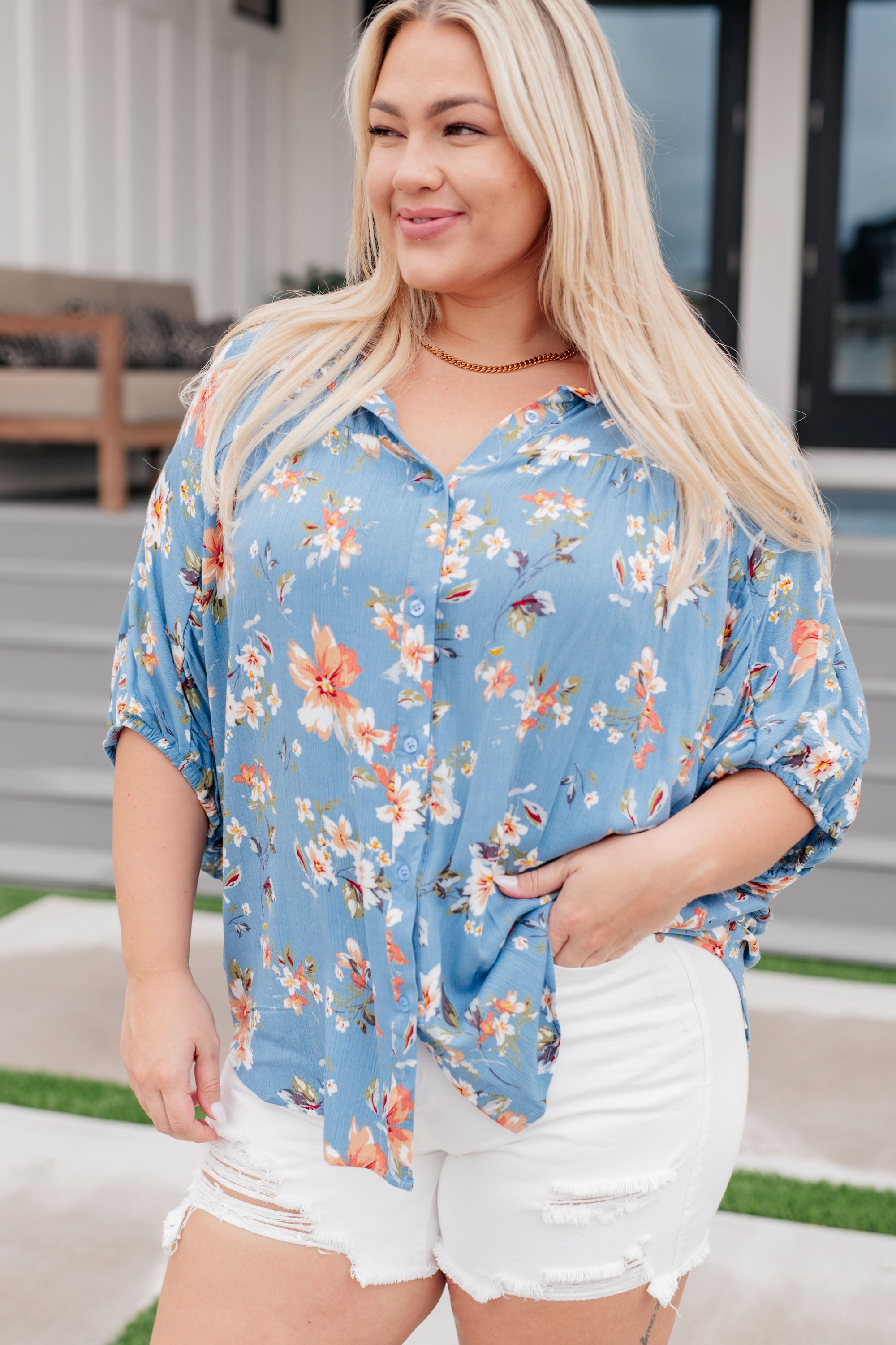 Lanikai Floral Button Down