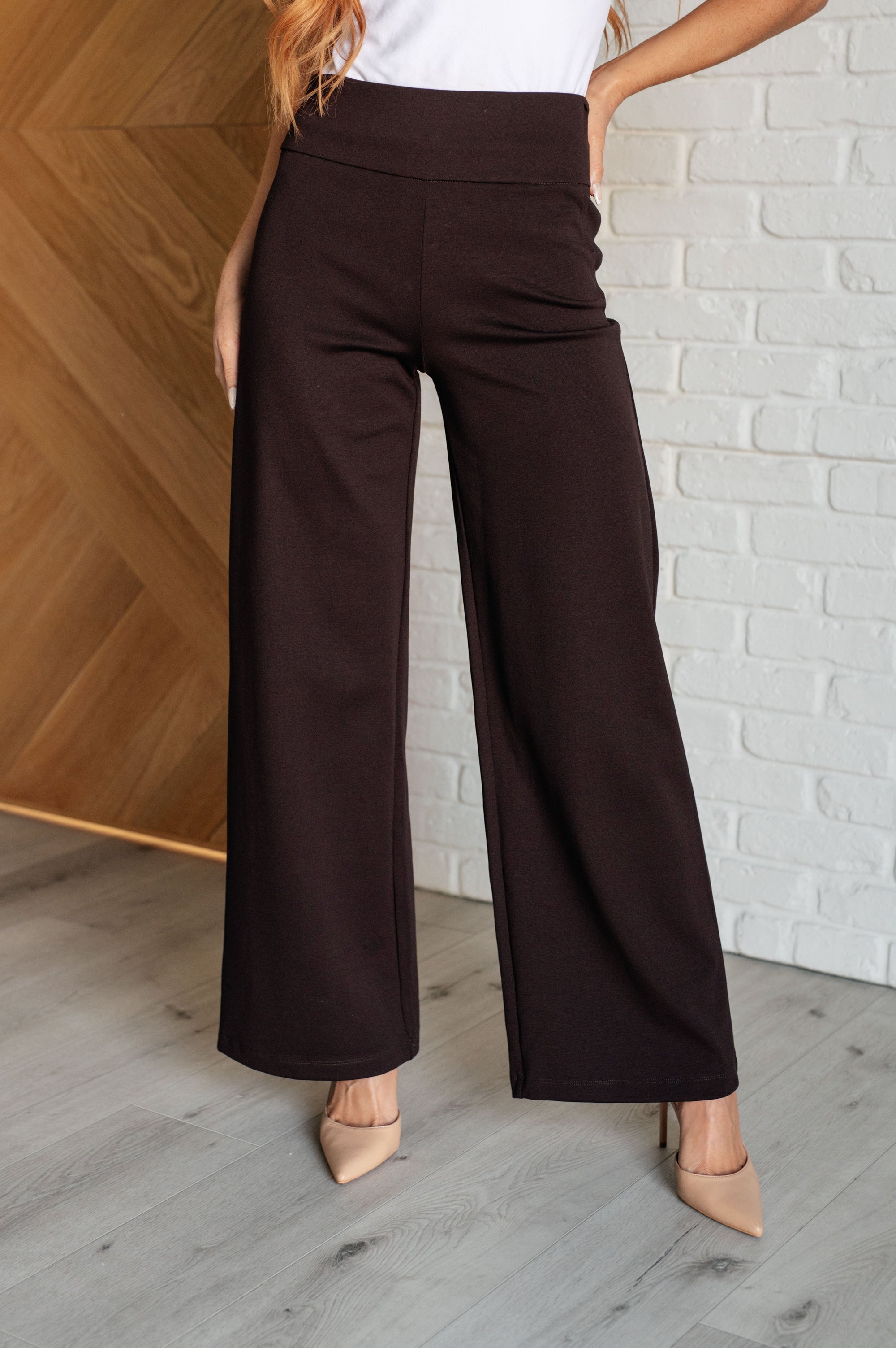 Magic Wide Leg Brown Pants