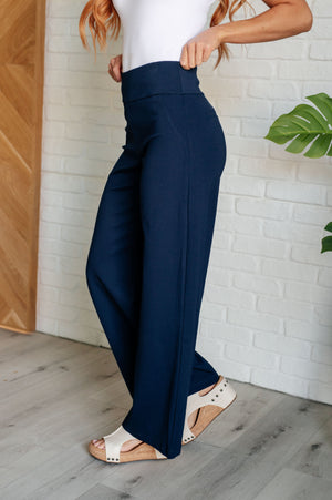 Magic Wide Leg Navy Pants