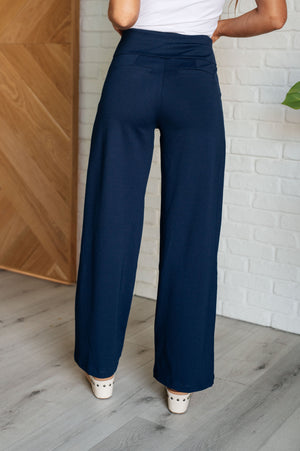 Magic Wide Leg Navy Pants