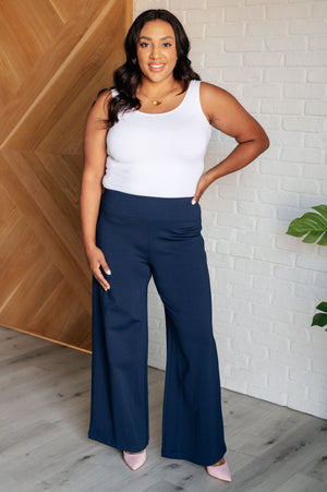 Magic Wide Leg Navy Pants