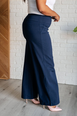 Magic Wide Leg Navy Pants