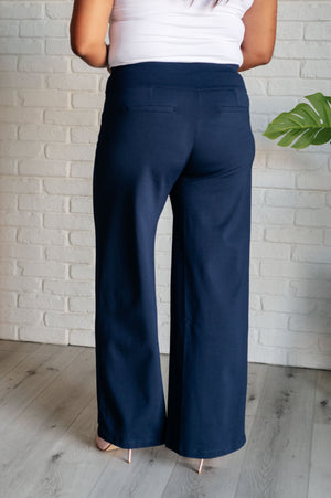 Magic Wide Leg Navy Pants