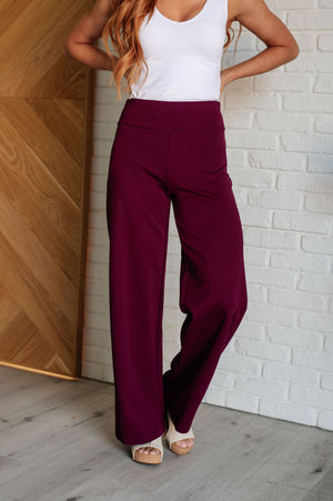 Magic Wide Leg Wine Pants