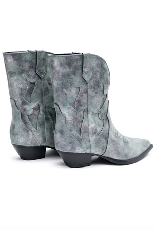 Jersey Metallic Boot in Rustic Blue