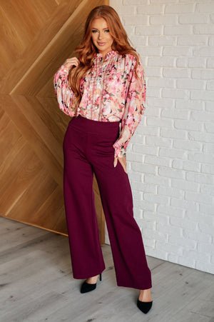 Magic Wide Leg Wine Pants