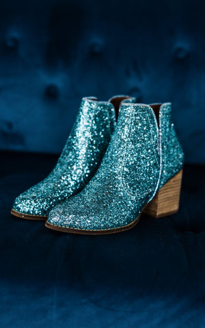 Frankie Glitter Boots Blue