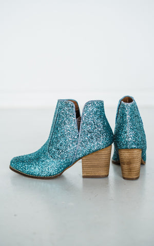 Frankie Glitter Boots Blue