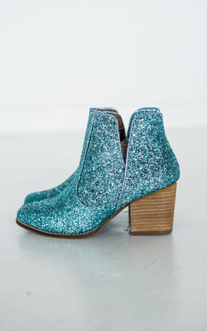 Frankie Glitter Boots Blue