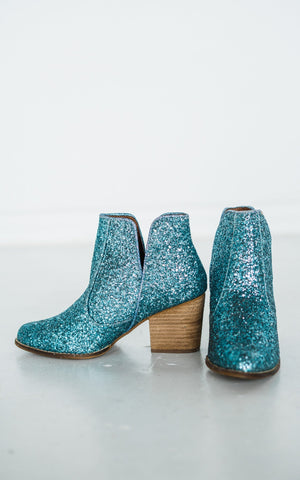 Frankie Glitter Boots Blue