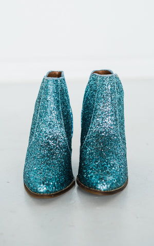 Frankie Glitter Boots Blue