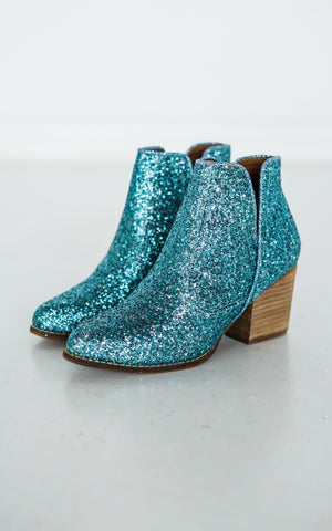 Frankie Glitter Boots Blue