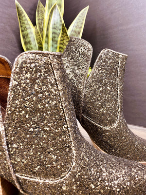 Frankie Glitter Boots Bronze