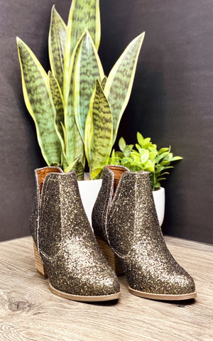 Frankie Glitter Boots Bronze