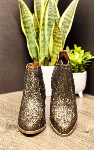 Frankie Glitter Boots Bronze