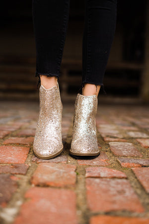 Frankie Glitter Boots Gold