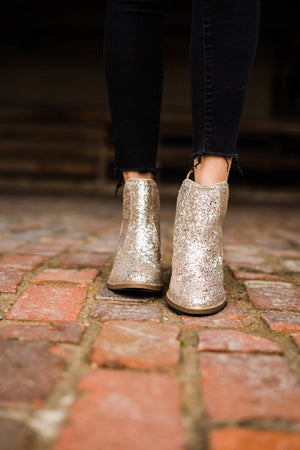 Frankie Glitter Boots Gold