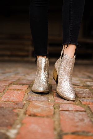 Frankie Glitter Boots Gold