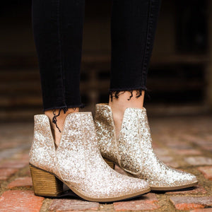 Frankie Glitter Boots Gold