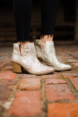 Frankie Glitter Boots Gold