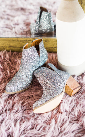 Frankie Glitter Boots Pewter