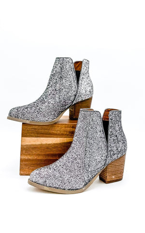 Frankie Glitter Boots Pewter