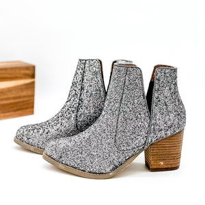 Frankie Glitter Boots Pewter