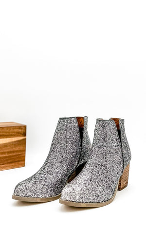 Frankie Glitter Boots Pewter