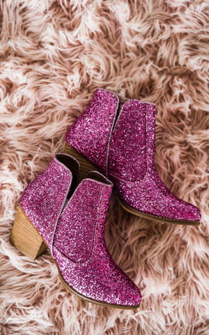 Frankie Glitter Boots Pink