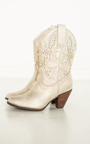 Houston Western Boots in Champagne