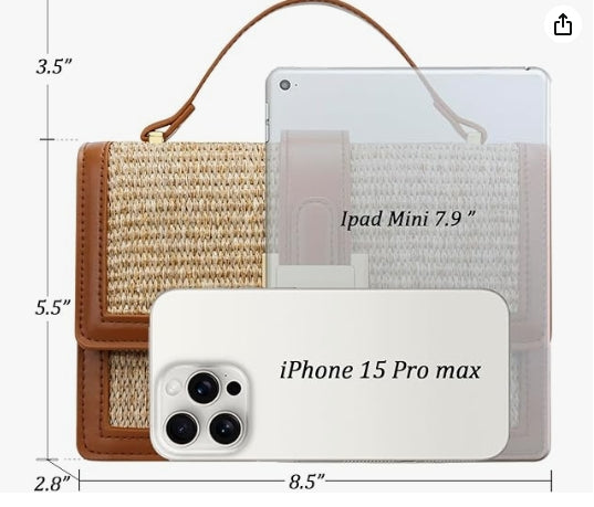 Straw Bag for Women – Convertible Crossbody Handbag