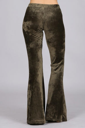 Modern Must Have | Olive Velvet Bell Bottoms