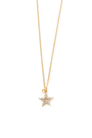 star necklace, gold star necklace