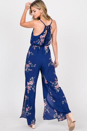 Royal Blue Floral Jumpsuit