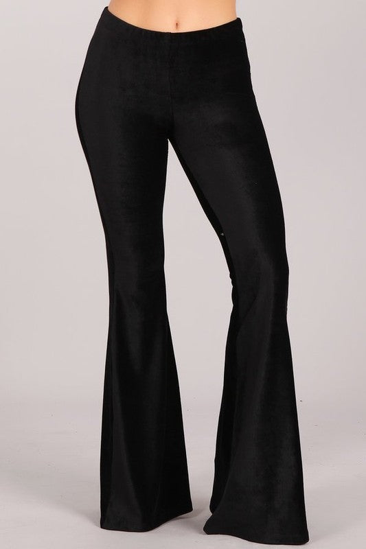 Buy Love & Roses Black Velvet High Waist Wide Leg Tailored Trousers from  Next USA