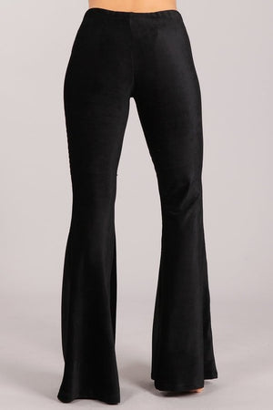 Modern Must Have | Black Velvet Bell Bottoms