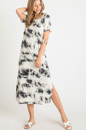 long tie dye dress