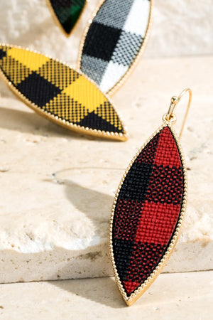 buffalo checkered earrings