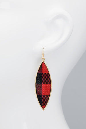 Red Buffalo Checkered Earrings