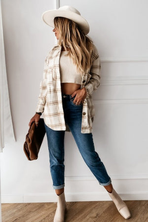 Women's oversized plaid shirt