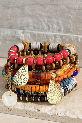 Sandstone Mixed Colored Bracelet Set