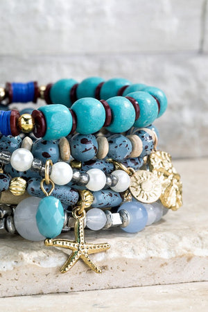 Boho Beach Turquoise Bracelet Set