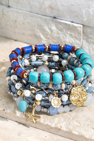 Boho Beach Turquoise Bracelet Set