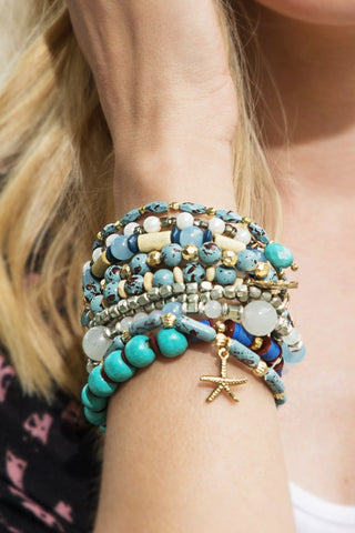 Boho Beach Turquoise Bracelet Set